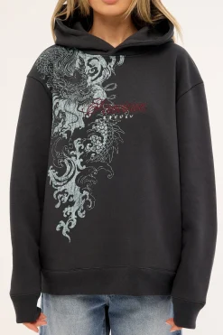 Nami Relaxed Hoodie Washed Black