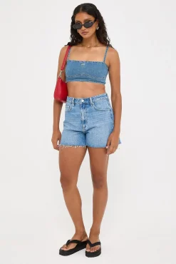 Natasha Crop Top Hustle Blue