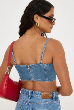 Natasha Crop Top Hustle Blue