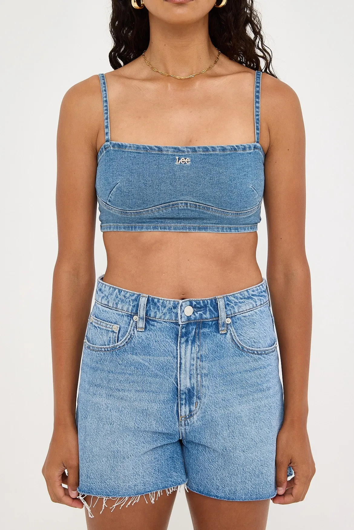 Natasha Crop Top Hustle Blue
