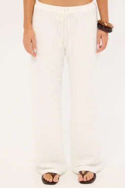 Naya Textured Pant White
