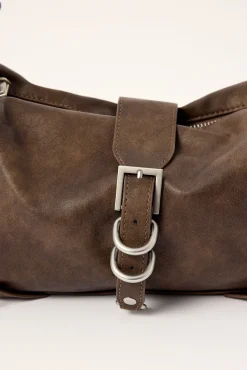 Nebulous Buckle Slouch Bag Washed Brown