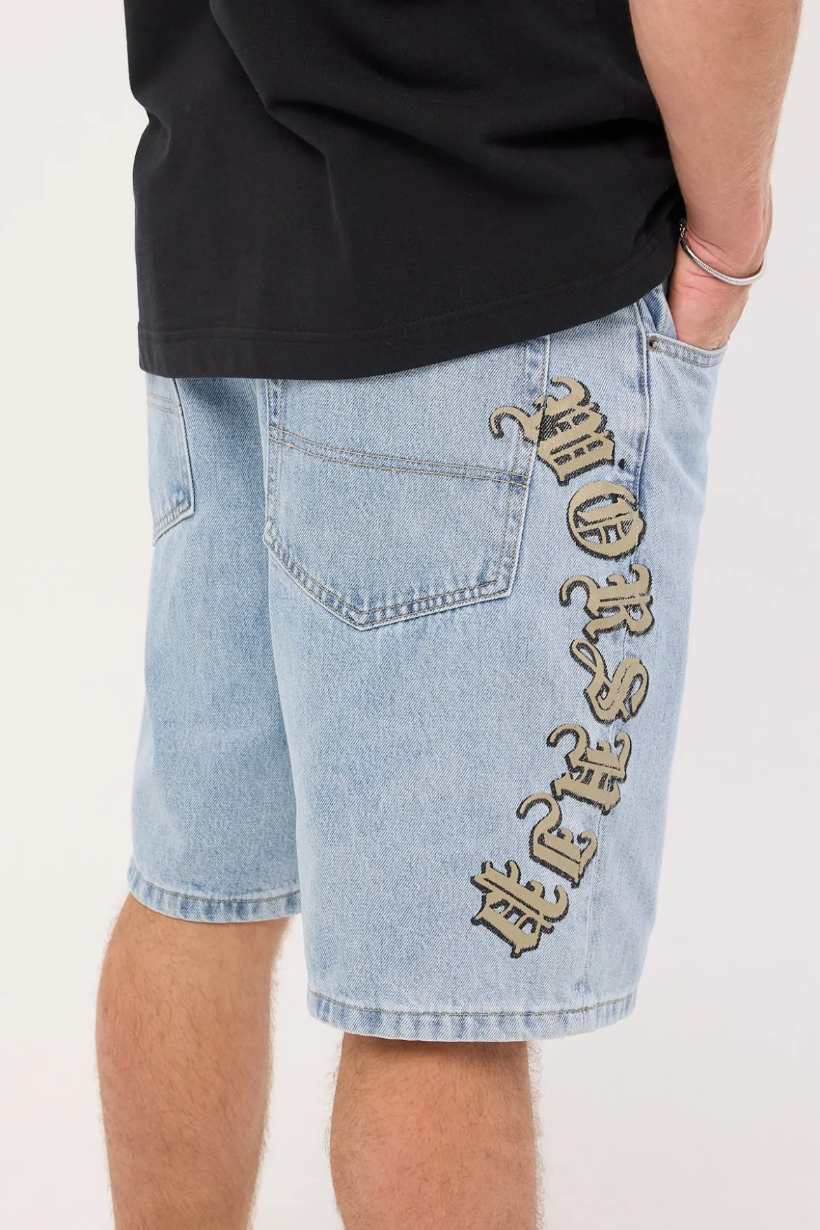 Ned Big Dawg Jean Short Worship Worn Blue