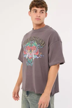 Ned Oversize Tee Worn Black