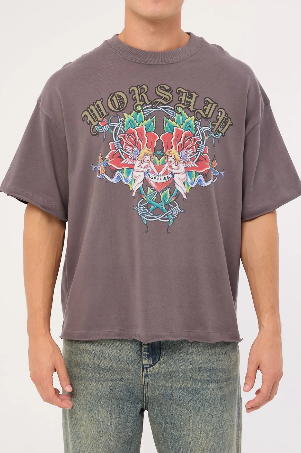 Ned Oversize Tee Worn Black
