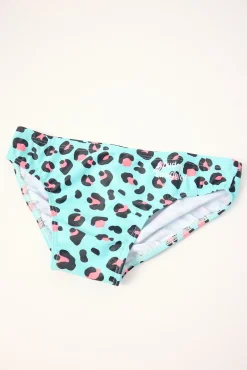 Neon Leopard Budgy Smuggler Teal