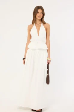 Nesa Maxi Skirt White