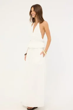 Nesa Maxi Skirt White