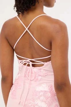 Nia Applique Mini Dress Pink
