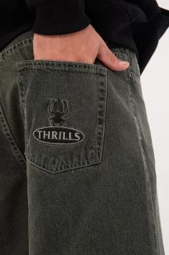 Nightshade Mid Slacker Denim Short Seaglass Black Overdye