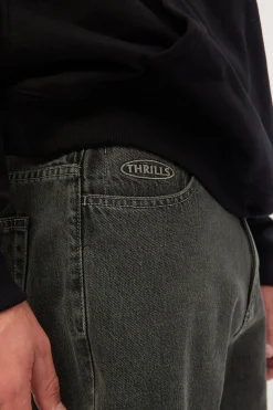 Nightshade Mid Slacker Denim Short Seaglass Black Overdye