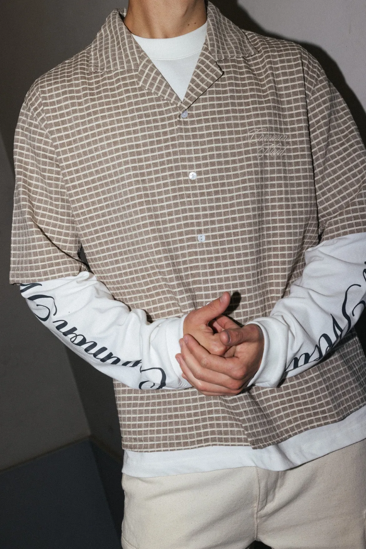 Niko Boxy Resort Shirt Brown Check