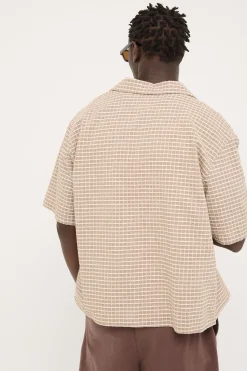 Niko Boxy Resort Shirt Brown Check
