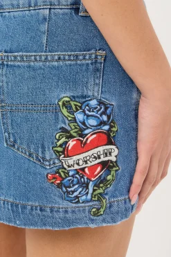 No Ragrets Micro Skort Sky High Blue