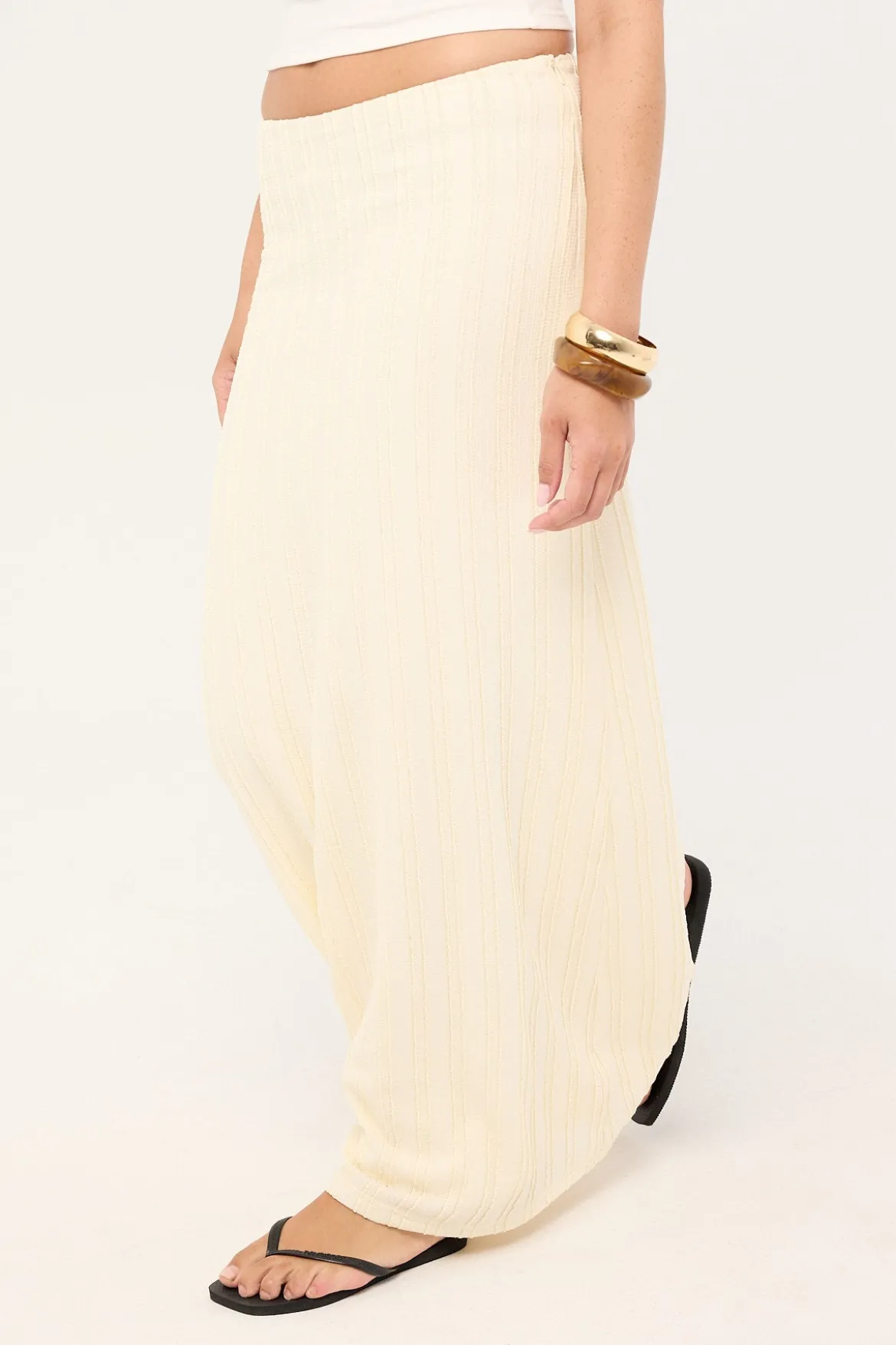 Noah Frill Maxi Skirt Butter