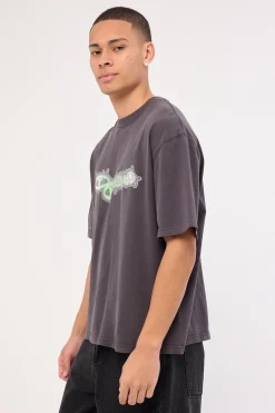 Nocturnal Box Fit Oversize Tee Dark Charcoal