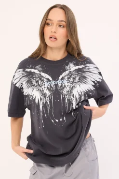 Nocturne Heavyweight Relaxed Tee Washed Black