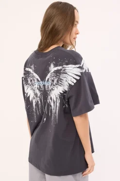 Nocturne Heavyweight Relaxed Tee Washed Black