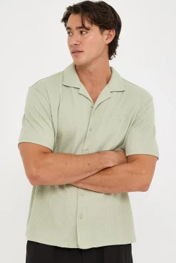 Nomad Waffle Resort Shirt Sage