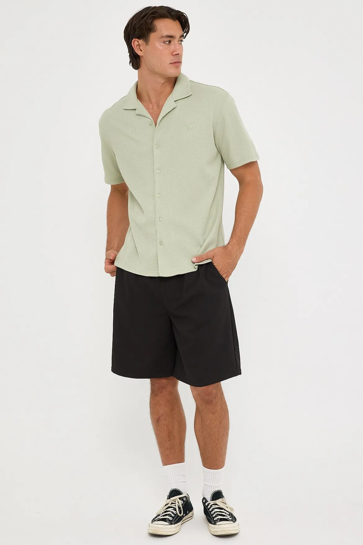 Nomad Waffle Resort Shirt Sage