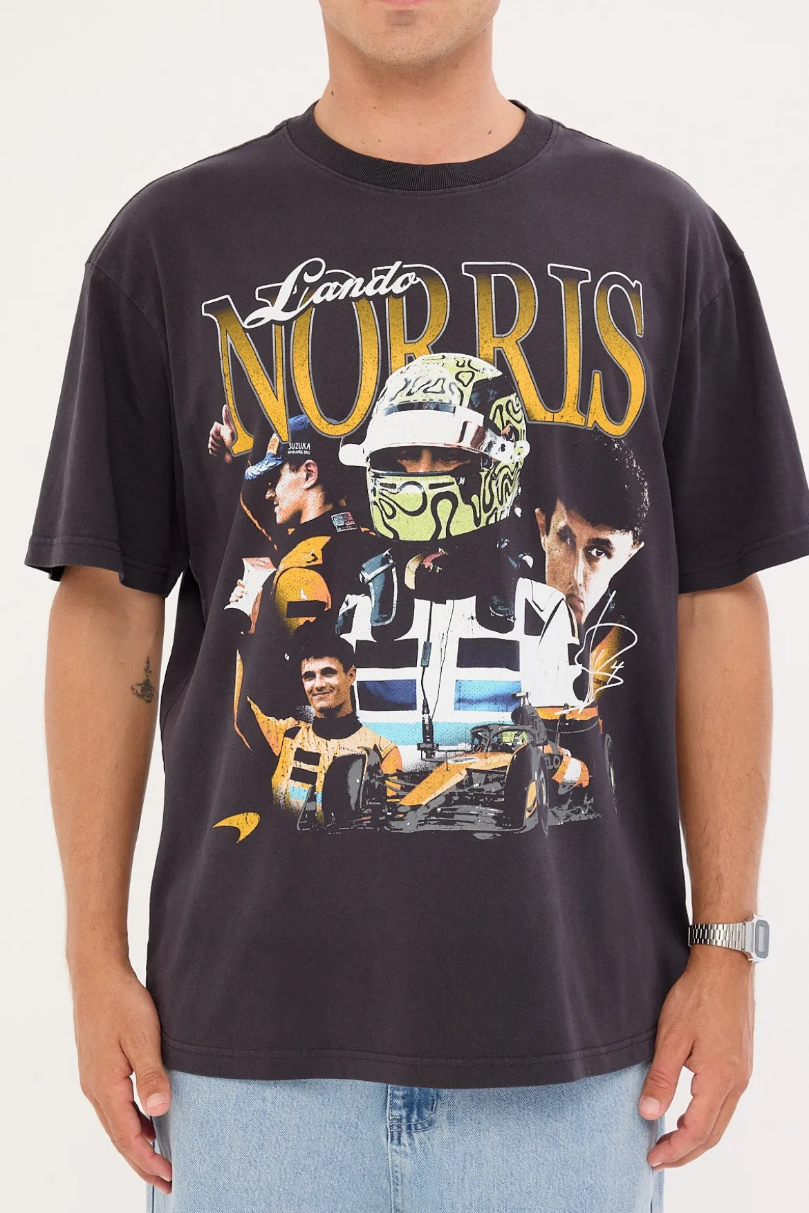 Norris Driver Tee Washed Black