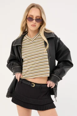 North Light Tee Yellow Stripe