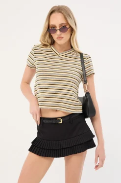 North Light Tee Yellow Stripe
