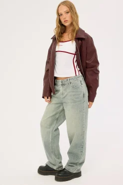Norty Bethany Baggy Low Rise Jean Dirty Dawg
