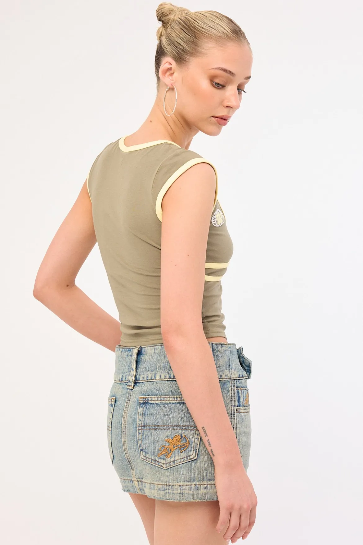 Nostalgia Micro Skirt Dirty Streaky Fade