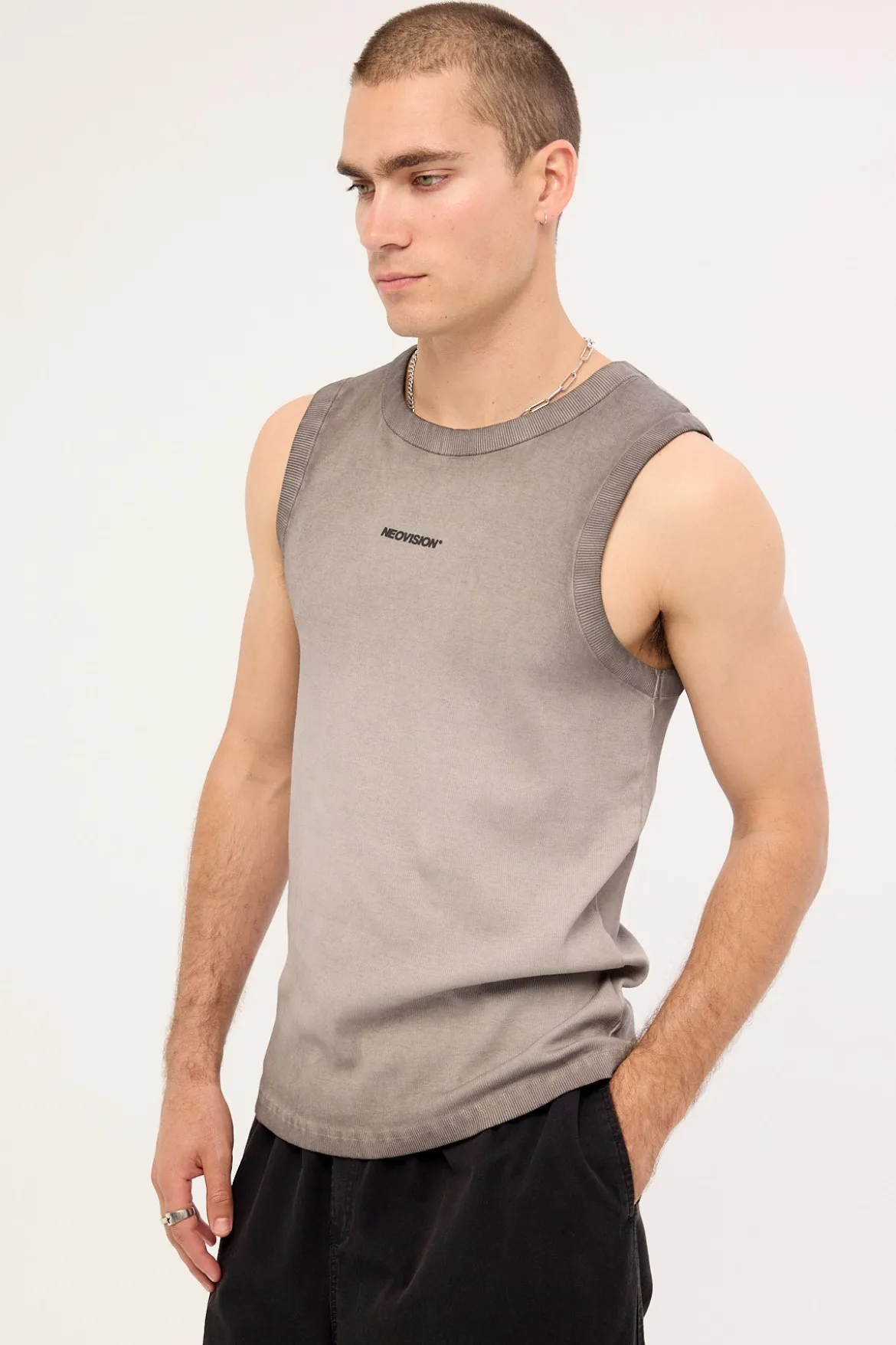 Nova Base Bound High Neck Tank Heavy Pigment Grey