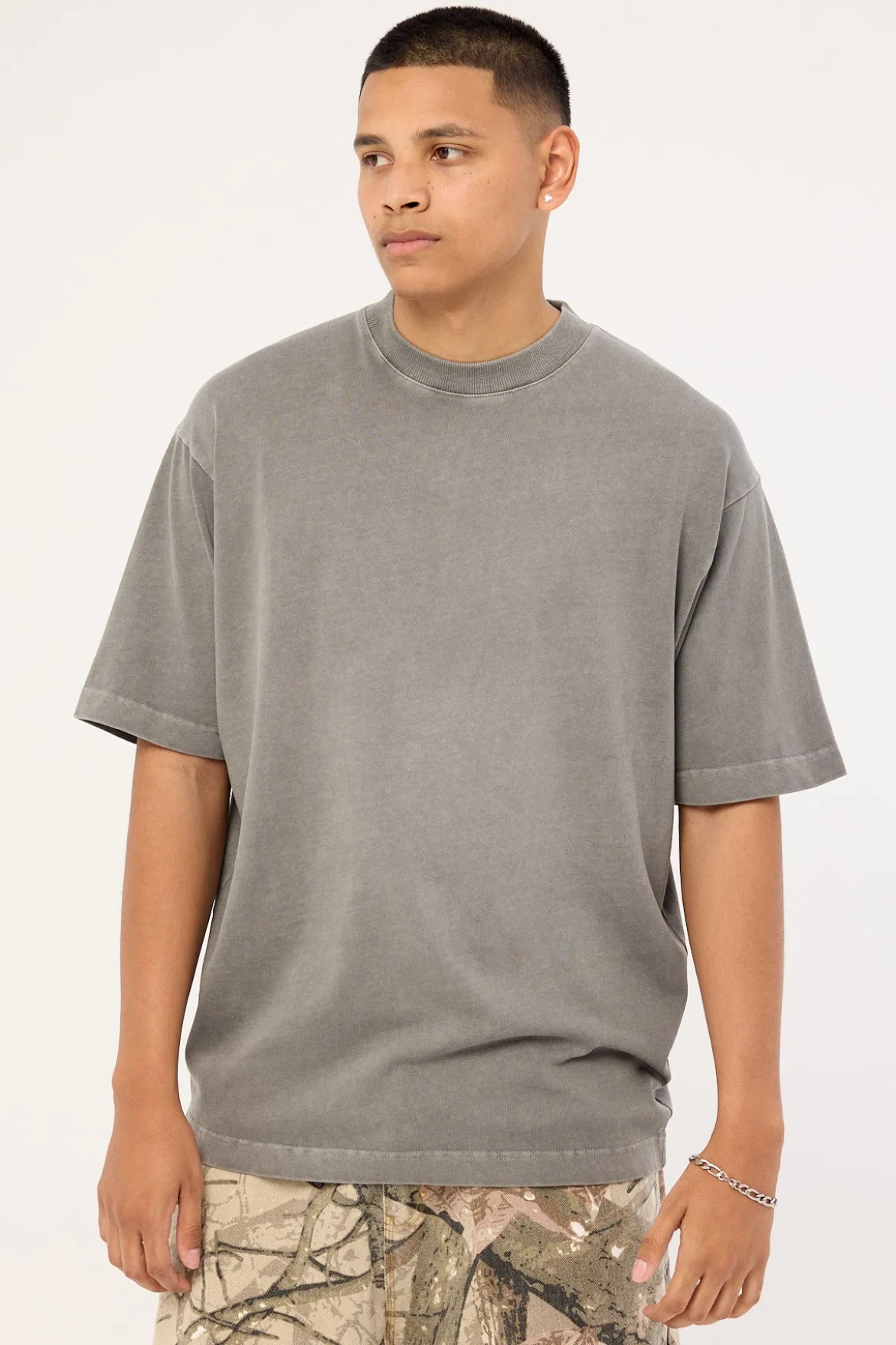 Nova Base Oversize Super Heavy Tee Acid Grey