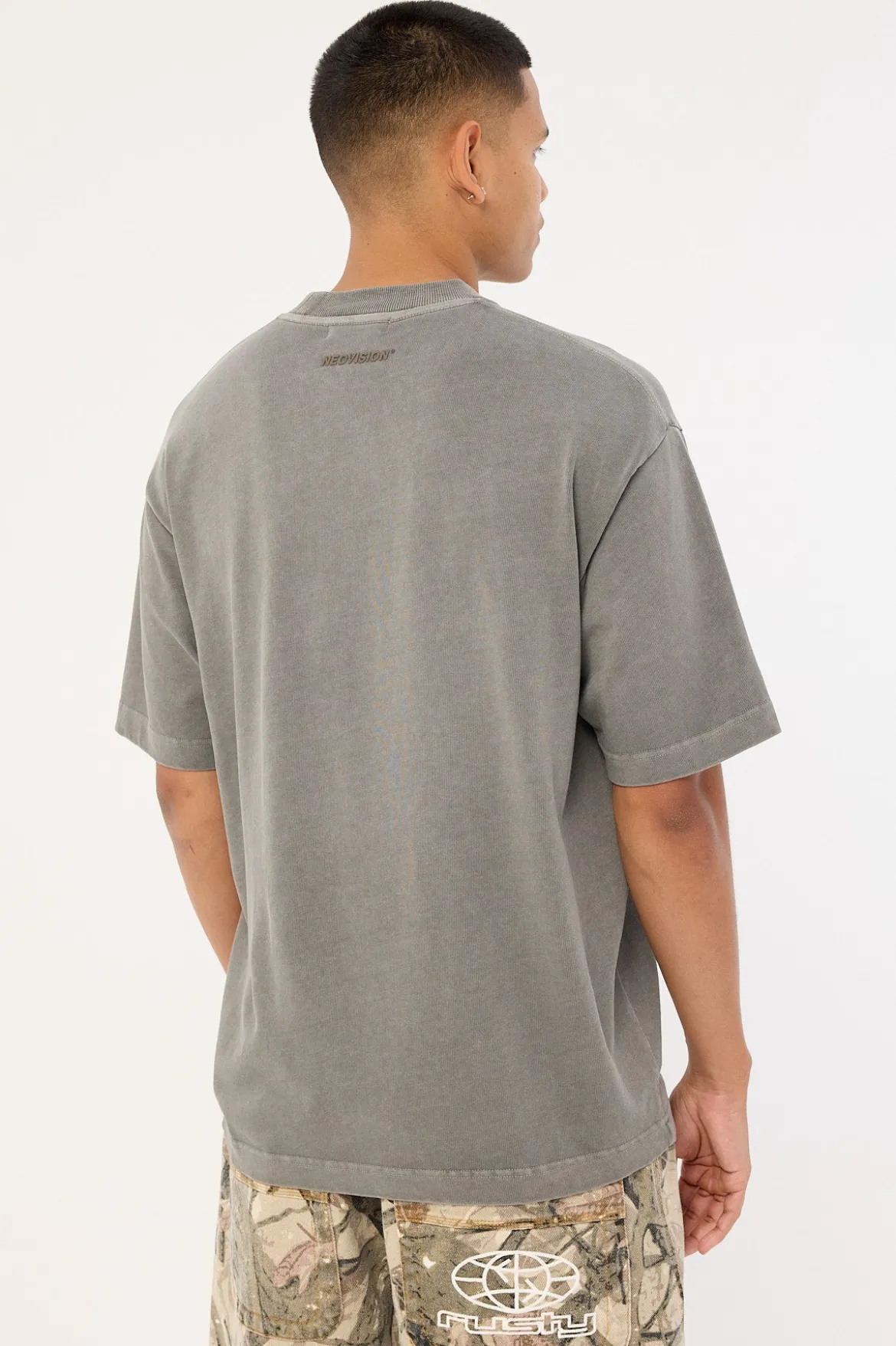 Nova Base Oversize Super Heavy Tee Acid Grey