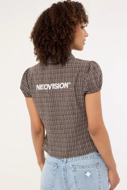 Nova Button Up Blouse Brown