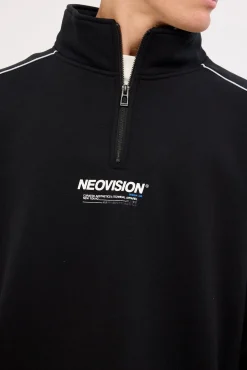 Nova Elastic Quarter Zip Crew Black