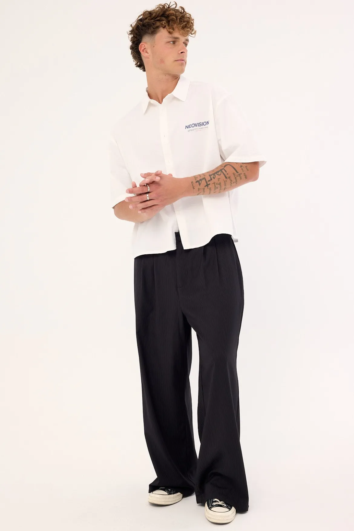 Nova Oversize Cropped Shirt White