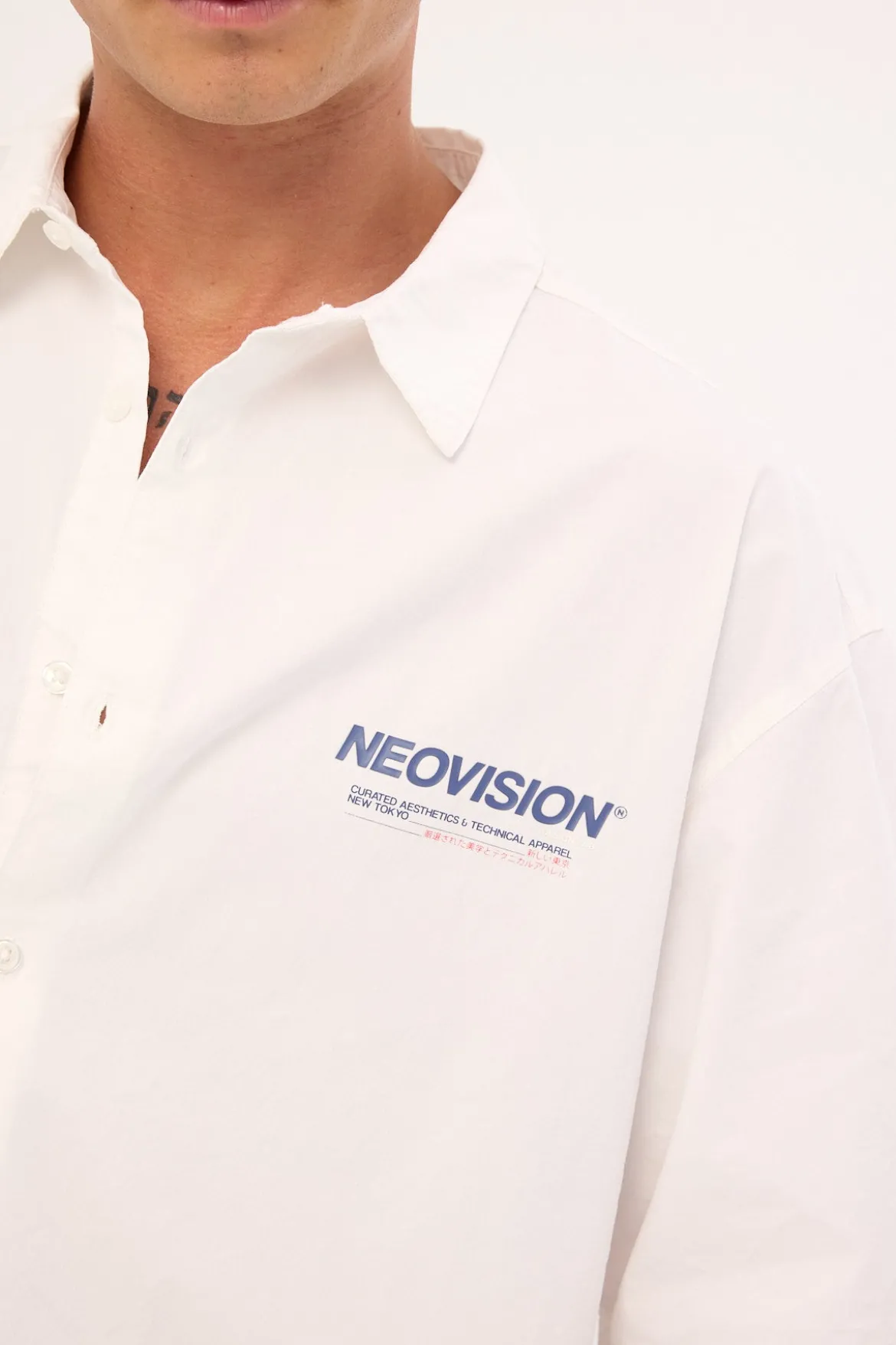 Nova Oversize Cropped Shirt White