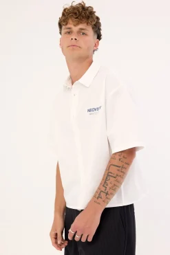 Nova Oversize Cropped Shirt White