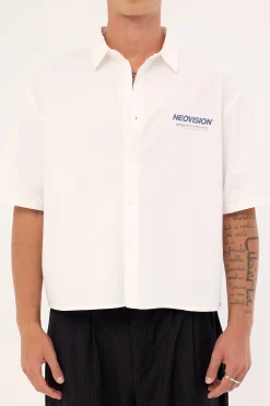 Nova Oversize Cropped Shirt White