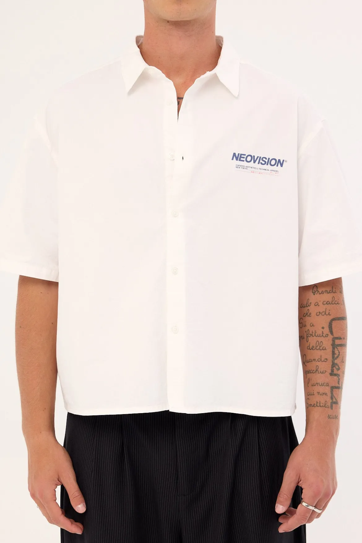 Nova Oversize Cropped Shirt White