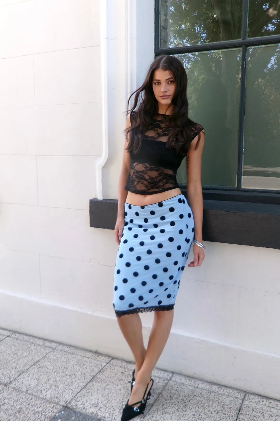 Nova Unlined Lace Top Black