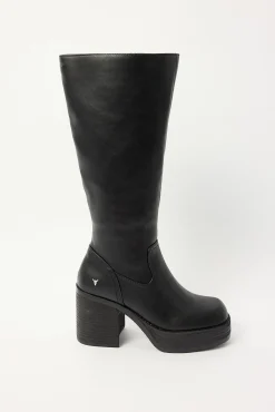Nowhere PU Boot Black