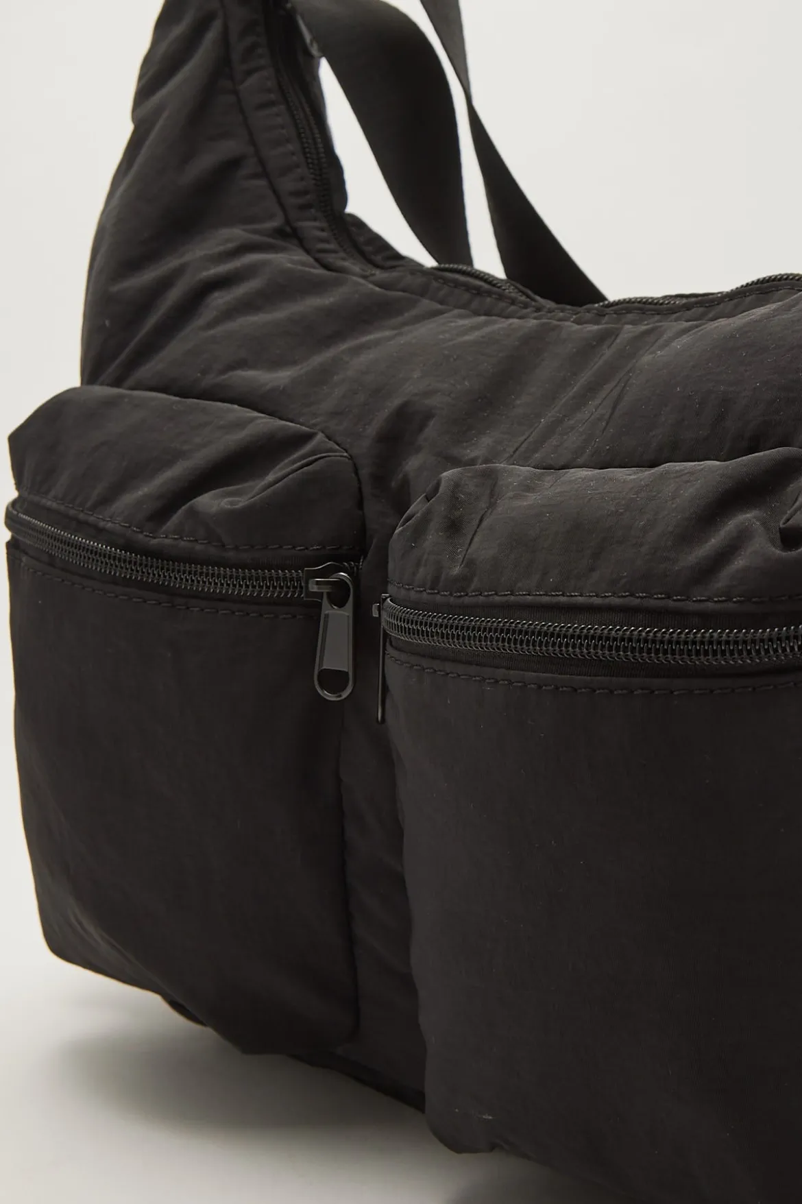 Nylon Messenger Bag Black