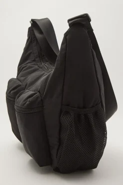 Nylon Messenger Bag Black
