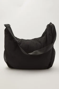Nylon Messenger Bag Black