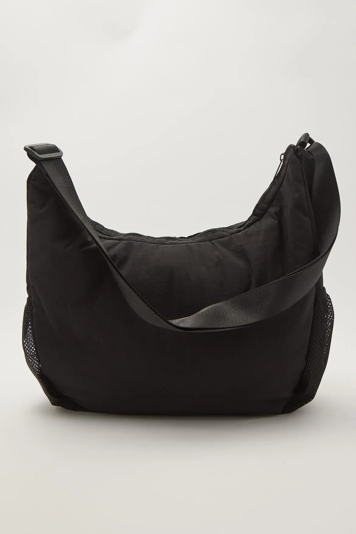 Nylon Messenger Bag Black