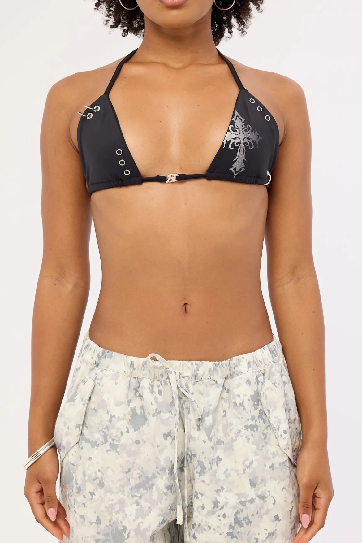 Nyxia Tie Up Bralette Black