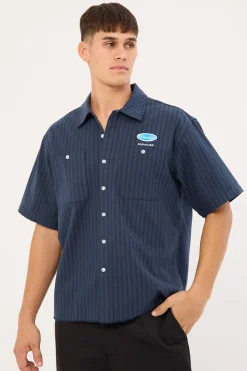 Observer Short Sleeve Shirt Peacoat