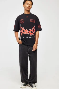 Obsidian Loopback Street Tee Jet Black