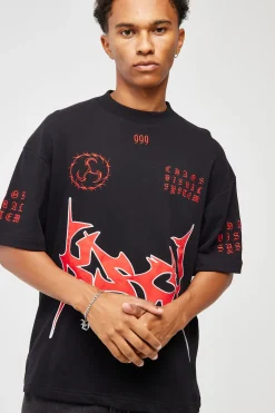 Obsidian Loopback Street Tee Jet Black