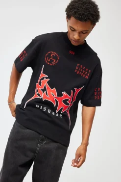Obsidian Loopback Street Tee Jet Black